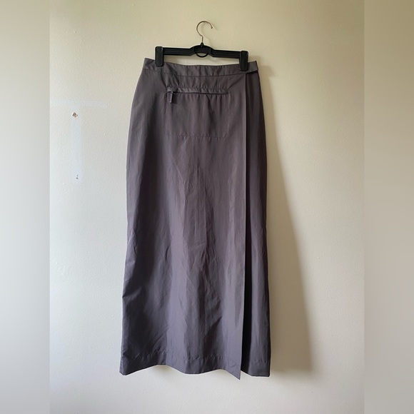 Jacob grey nylon Y2K maxi skirt - Picture 4 of 6